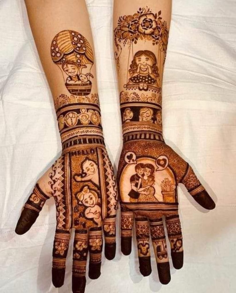 baby shower mehndi design